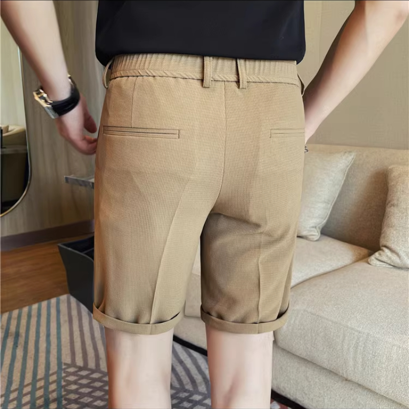 Men's Elastic Waist Summer Sho - Shorts Chino Slim 评论和价格