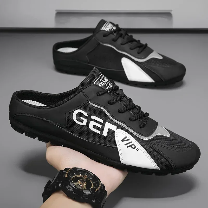 Men Slippers Trend Baotou Shoe - Espadrille Slip On 评论和价格