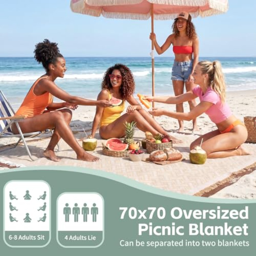 2 in 1 Extra Large Boho Beach  - Beach Towel Large 评论和价格