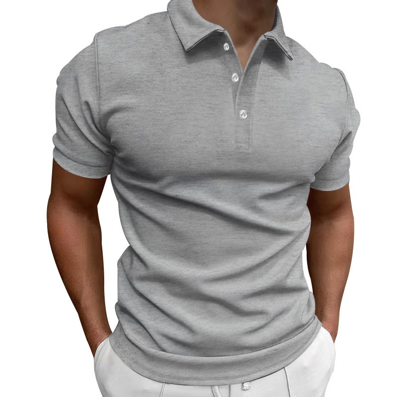 Casual Slim Fit Shirt Short Sl - Polo Shirt Pique 评论和价格