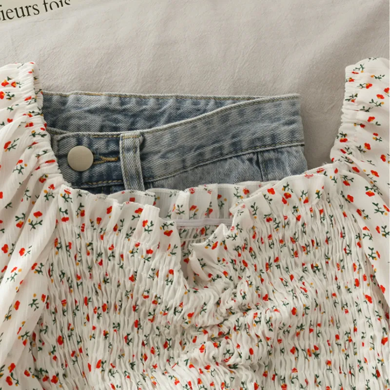 Blouses Shirts Women Floral Dr - Short Linen Drawstring 评论和价格