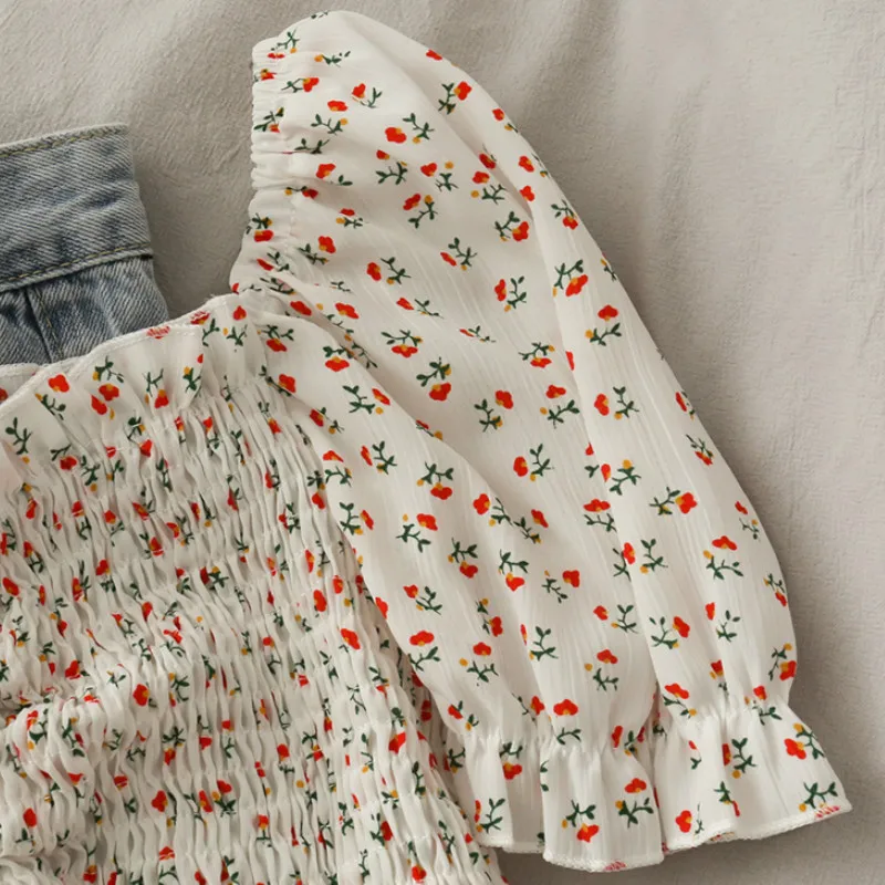 Blouses Shirts Women Floral Dr - Short Linen Drawstring 评论和价格