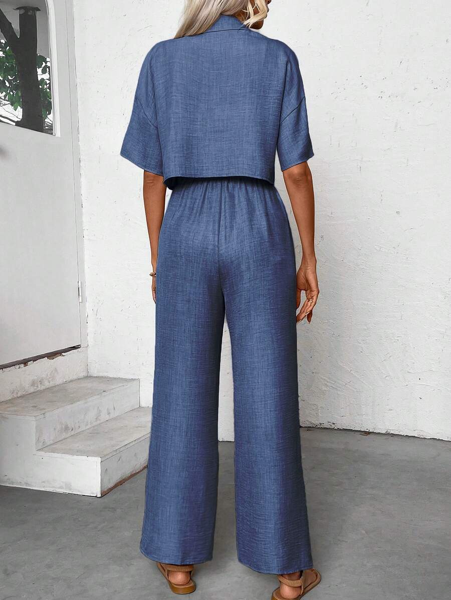Womens Linen Short Sleeve Shir - Short Linen Drawstring 评论和价格