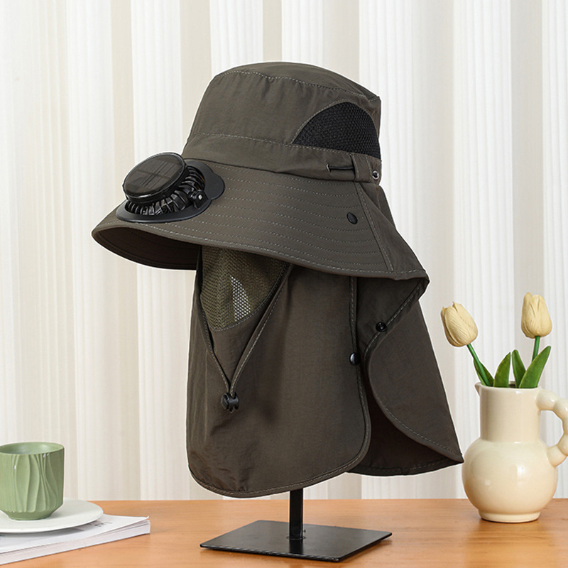 Men Wide Brim Solar Fan Hat wi - Bucket Hat Straw 评论和价格