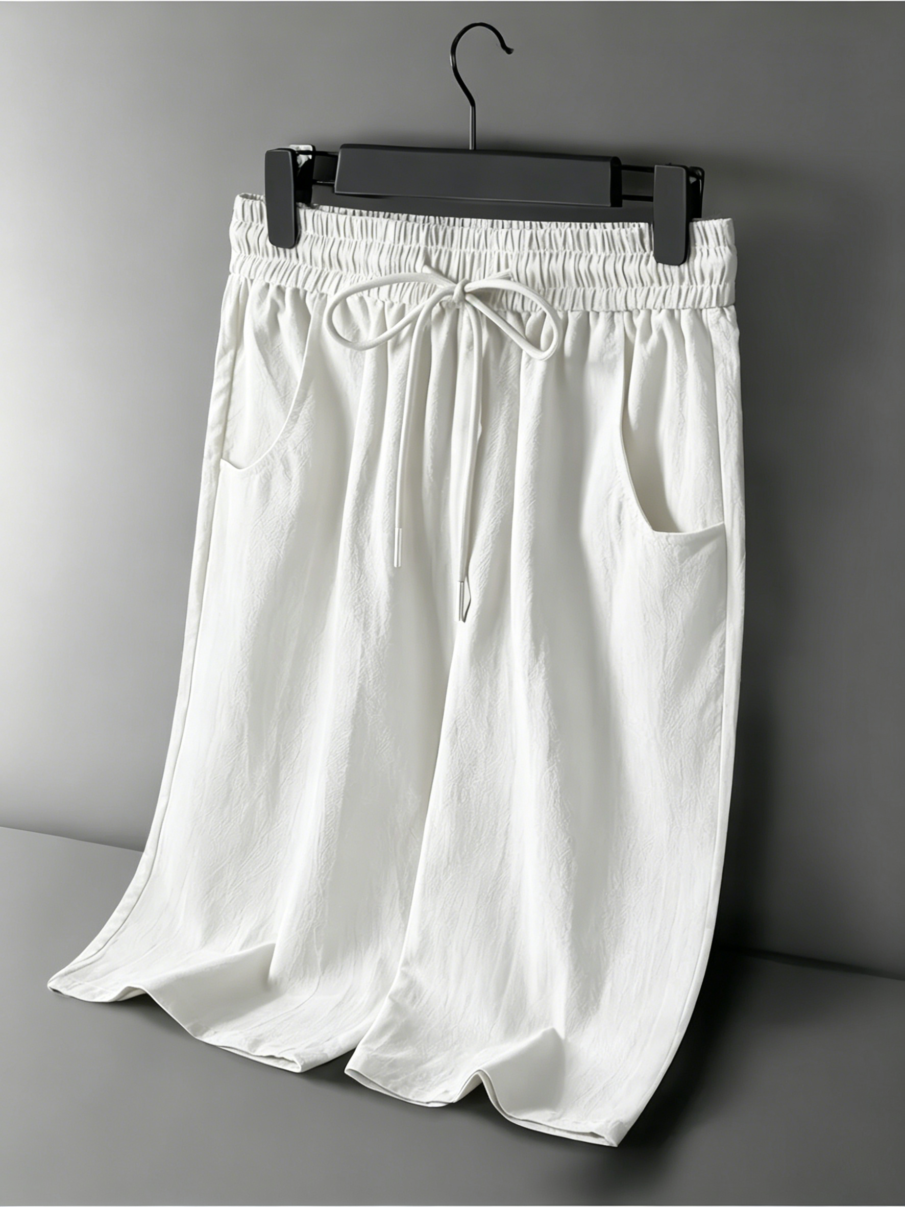 New Summer Mens Cotton Linen C - Short Linen Drawstring 评论和价格