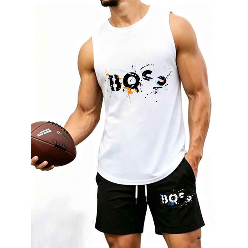 Men's  Graffiti Letter Print 2 - Tank Top Muscle 评论和价格
