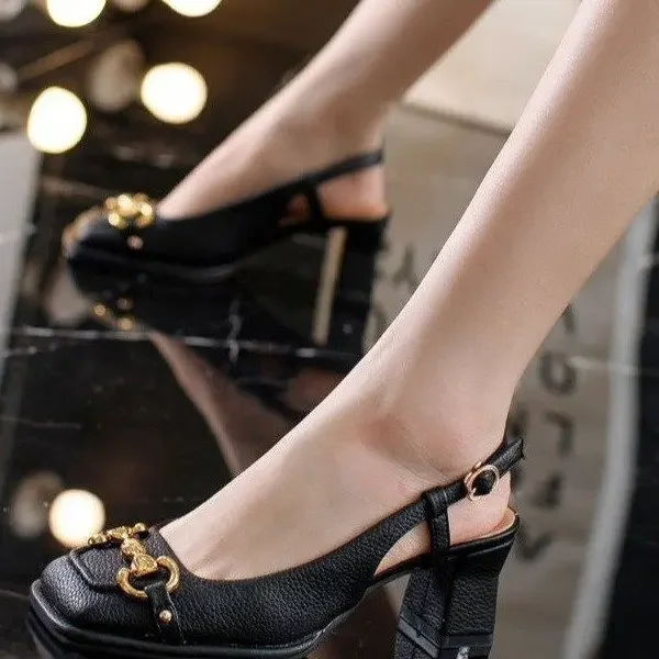 2026 New Retro Square Head Hig - Casual Sandal Leather 评论和价格