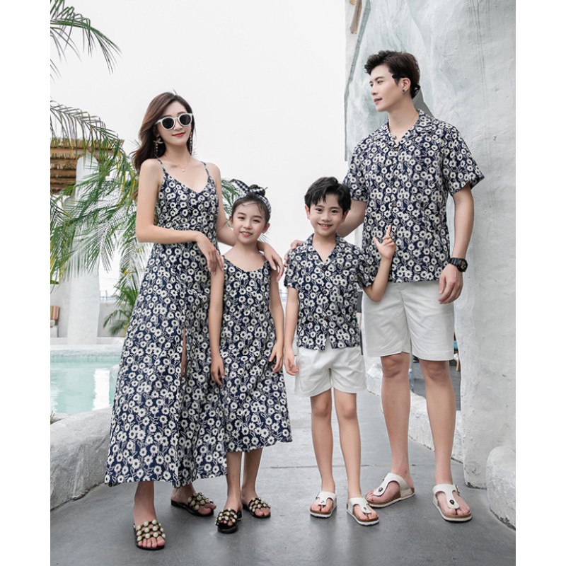 Family Matching Outfit Floral  - Resort Shirt Floral 评论和价格