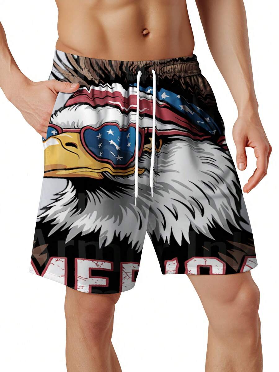 Patriotic Mens Swim Trunks Wit - Swim Trunk Quick Dry 评论和价格