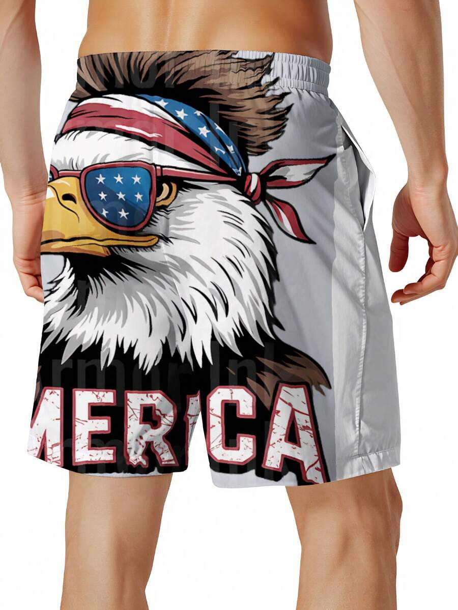 Patriotic Mens Swim Trunks Wit - Swim Trunk Quick Dry 评论和价格