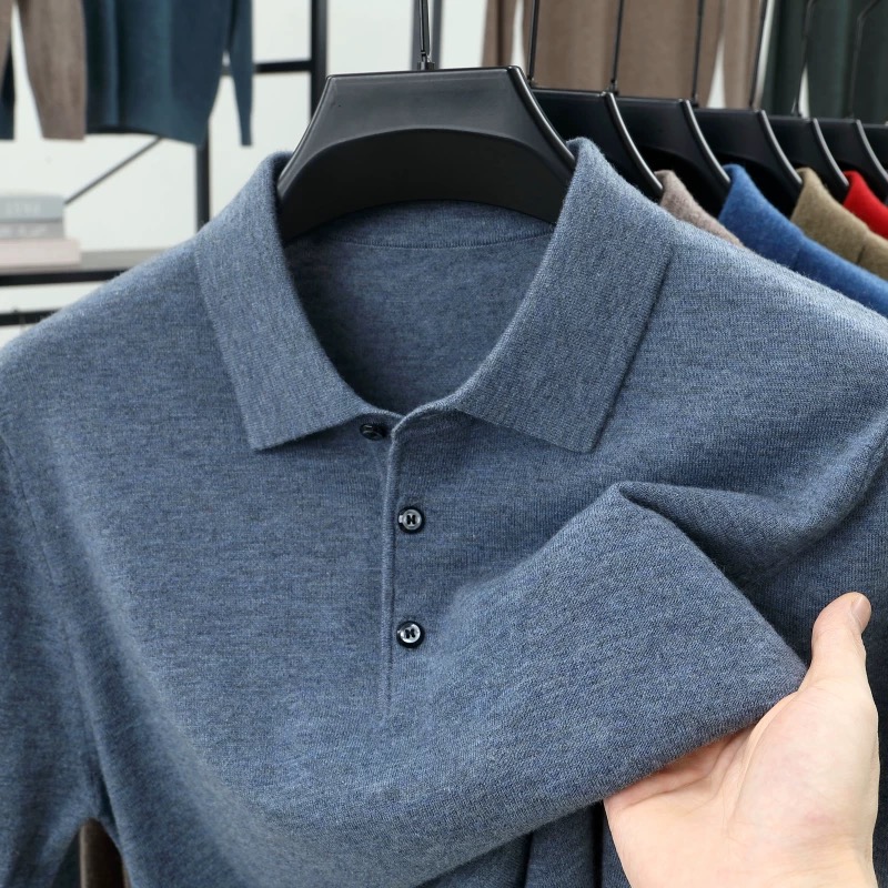 Fashion luxury knitted long sl - Polo Shirt Pique 评论和价格