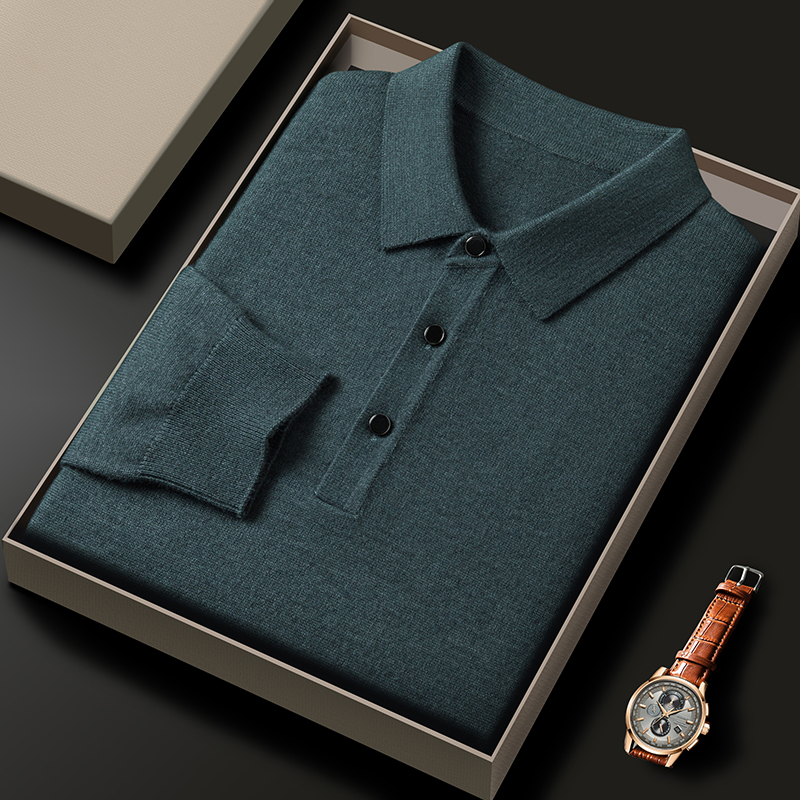 Fashion luxury knitted long sl - Polo Shirt Pique 评论和价格