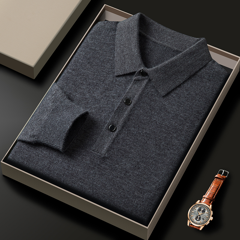 Fashion luxury knitted long sl - Polo Shirt Pique 评论和价格