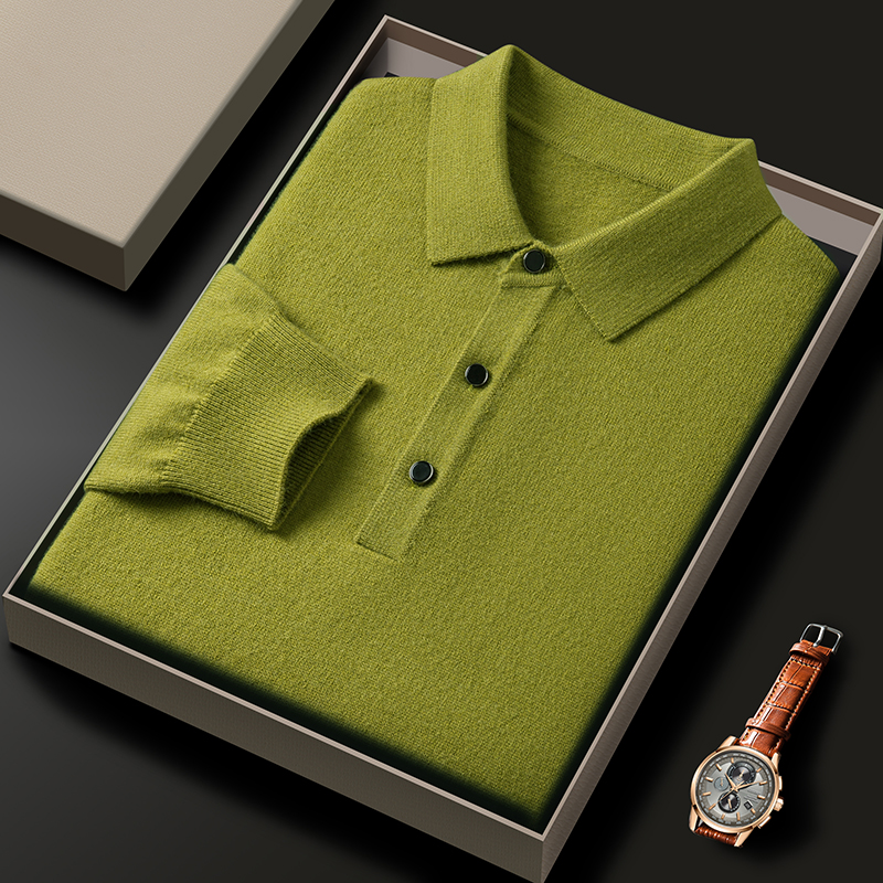 Fashion luxury knitted long sl - Polo Shirt Pique 评论和价格