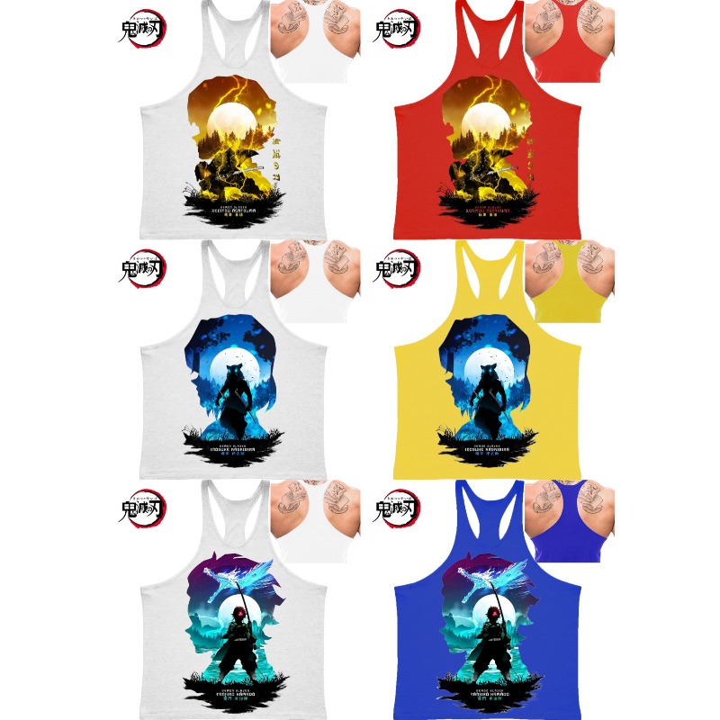 (Demon Slayer) GYM Mens Tank T - Tank Top Muscle 评论和价格