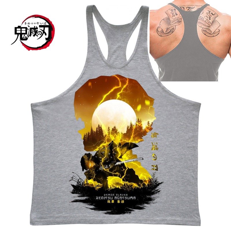 (Demon Slayer) GYM Mens Tank T - Tank Top Muscle 评论和价格