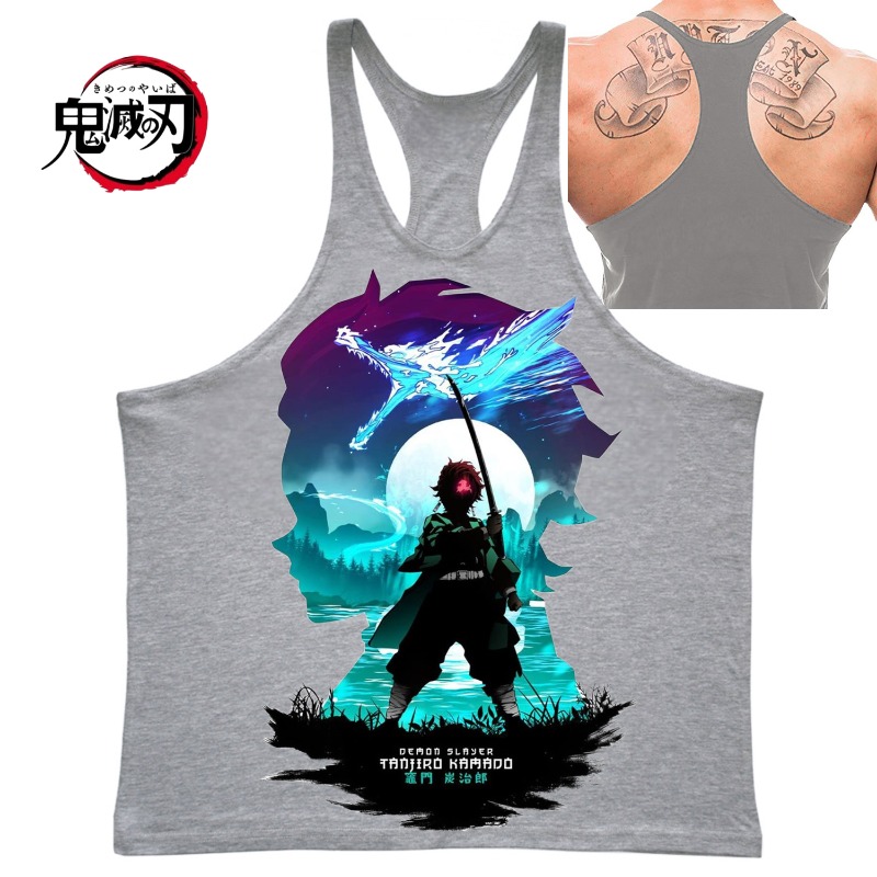 (Demon Slayer) GYM Mens Tank T - Tank Top Muscle 评论和价格