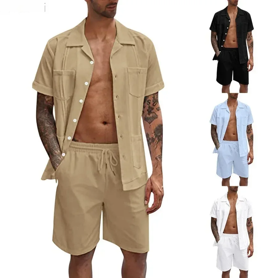 New Men's Summer Casual Sport  - Short Linen Drawstring 评论和价格