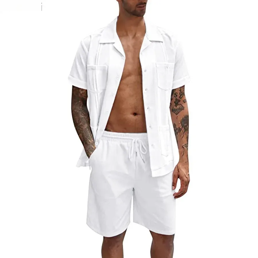 New Men's Summer Casual Sport  - Short Linen Drawstring 评论和价格