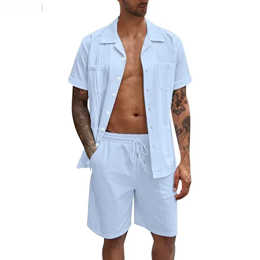 New Men's Summer Casual Sport  - Short Linen Drawstring 评论和价格