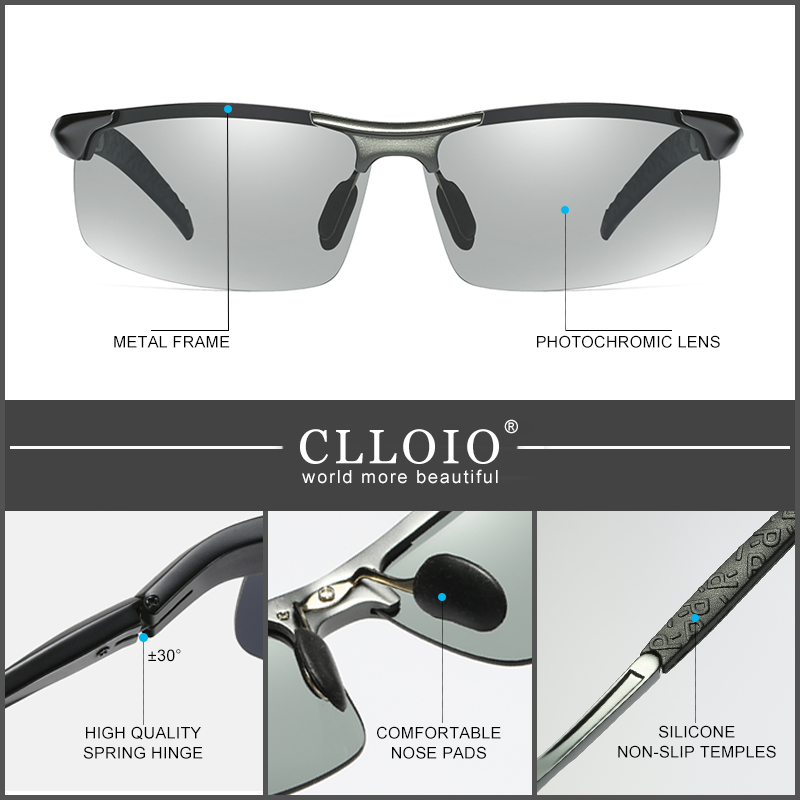 CLLOIO Aluminum Photochromic S - Sunglasses Aviator Polarized 评论和价格