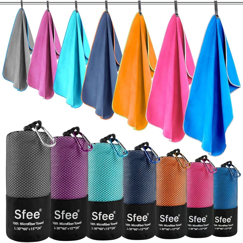 Compact Large Absorbent Travel - Beach Towel Large 评论和价格