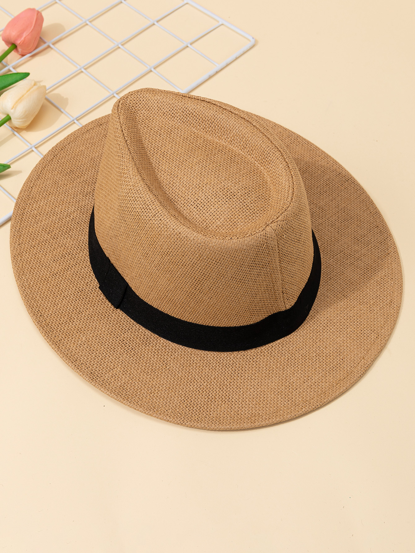 Hat, male, summer vacation, be - Bucket Hat Straw 评论和价格