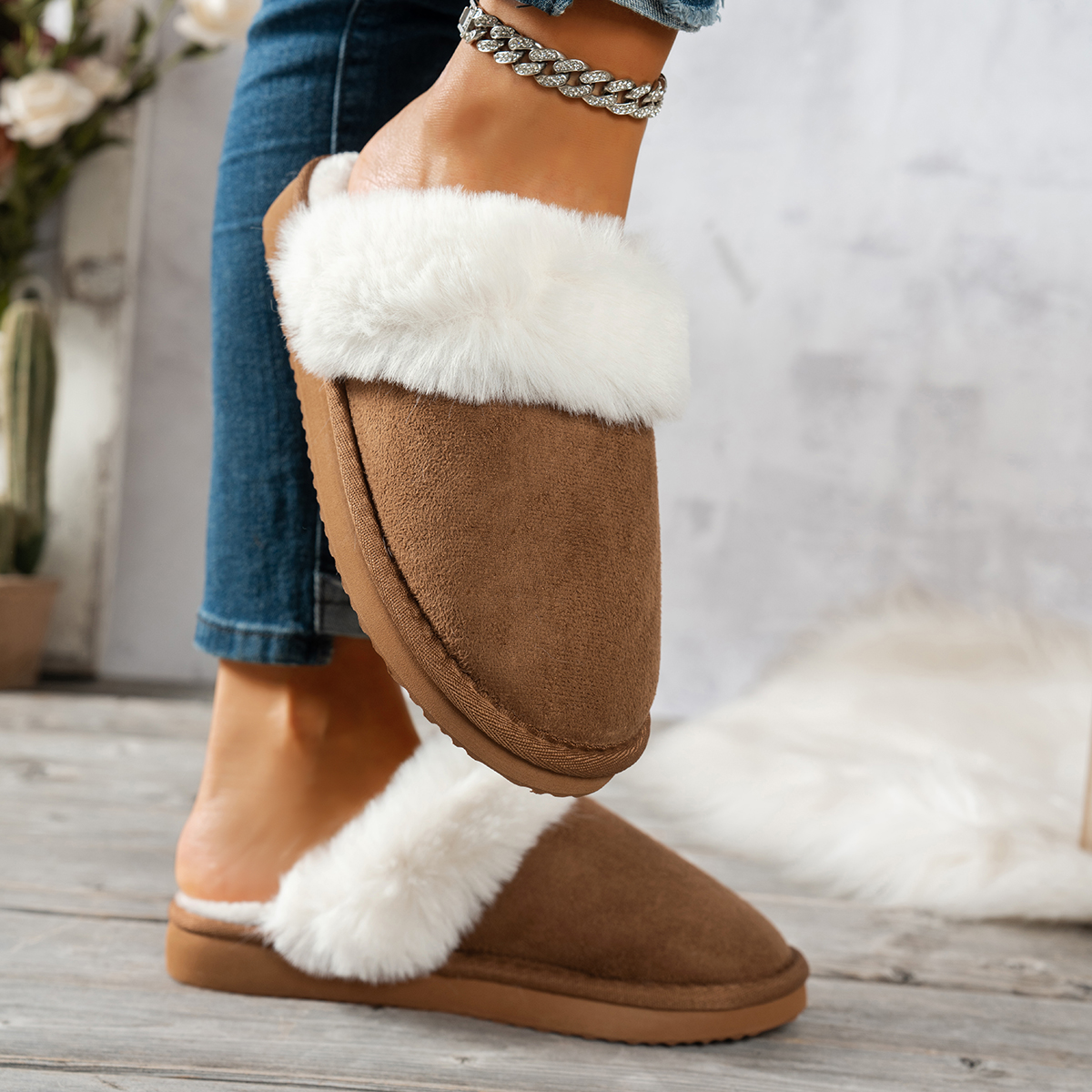 Women's Winter Solid-Color War - Espadrille Slip On 评论和价格