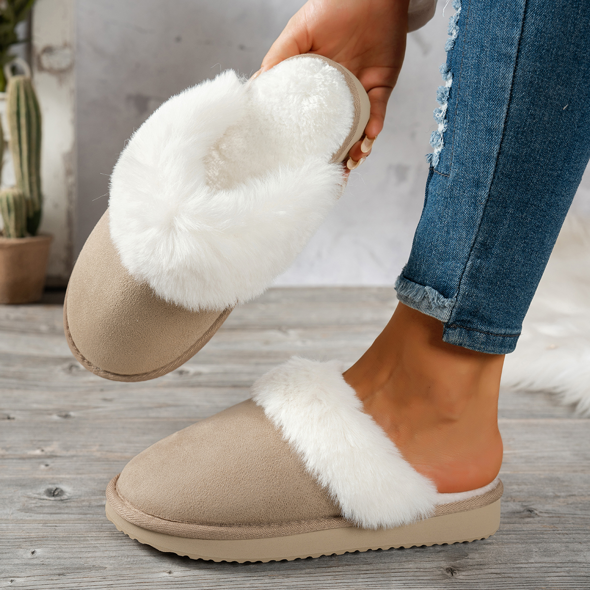 Women's Winter Solid-Color War - Espadrille Slip On 评论和价格
