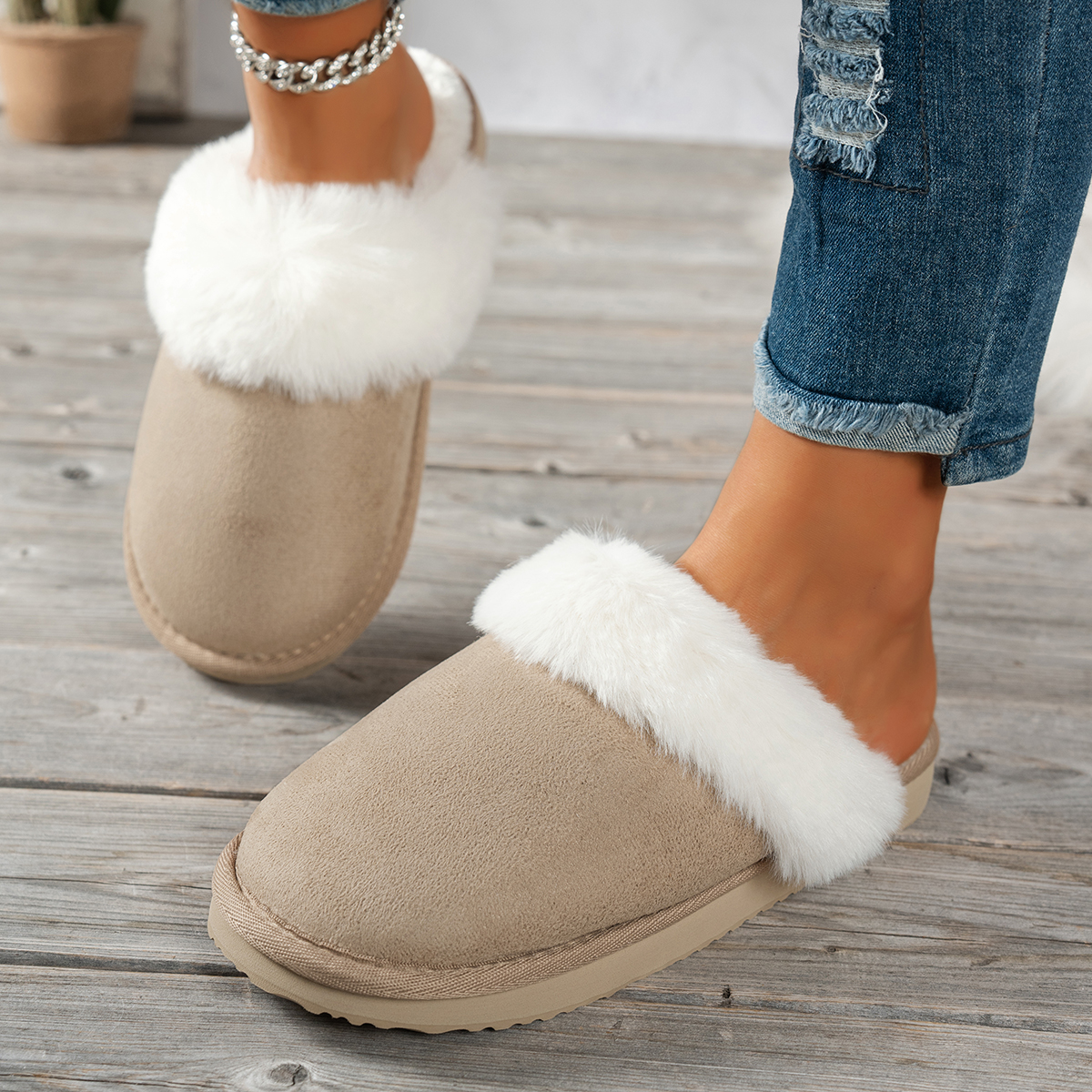 Women's Winter Solid-Color War - Espadrille Slip On 评论和价格