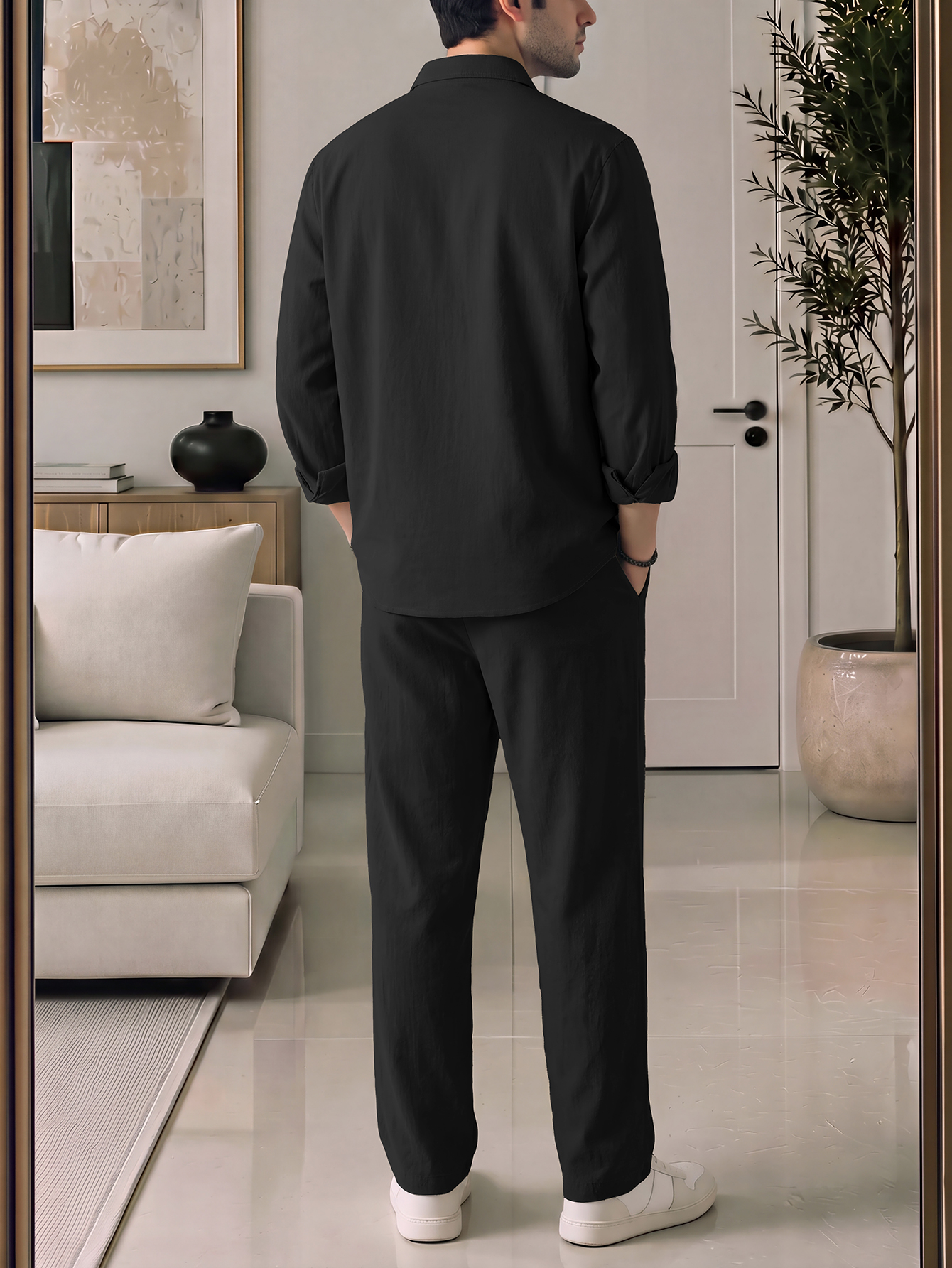 Lightweight And Comfortable Me - Linen Shirt Breathable 评论和价格
