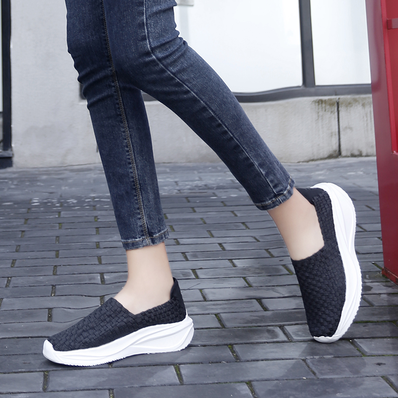 Women Woven Shoes Loafers Plat - Espadrille Slip On 评论和价格